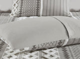 Cotton Printed Comforter Set with Chenille Gray Full/Queen B035128798
