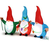 6.6 FT Lighted Christmas Inflatable Decoration, Inflatable Three Christmas Gnomes Elves, Funny Blow 49965532