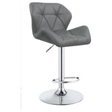 Chrome and Grey Adjustable Bar Stool B062P153521