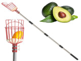 13FT Fruit Picker Tool, Stainless Steel Adjustable Fruit Picker with Basket, Citrus Orange Mango 40133428