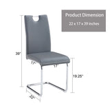 Modern Dining Chairs Set of 4, Side Dining Room/Kitchen Chairs, Faux Leather Upholstered Seat and N752P186170G