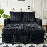 Sleeper Couch w/Pull Out Bed, Modern Corduroy Convertible Sleeper Bed, Small Love seat W1825P333318