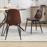 ZUN Dining Chairs Set of 4, Upholstered Faux Leather Dining Room Chairs, Modern Kitchen Chairs with W3112P254919