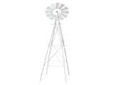 8FT Weather Resistant Yard Garden Windmill White 61519287