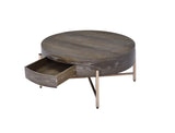 Light Brown and Champagne 1-Drawer Coffee Table B062P209129