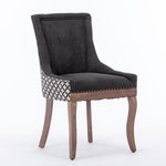 ZUN A&A Furniture, Ultra Side Dining Chair, Thickened fabric chairs with neutrally toned solid wood W1143P154100