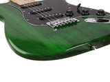 ST Stylish Electric Guitar with Black Pickguard Green 04945098