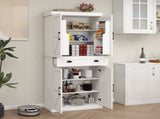 71" Kitchen Pantry Storage Cabinet with 4 Doors,1 Drawer, 2 Adjustable Shelves, W282108550