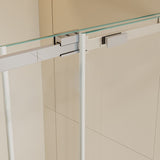 56-60"W x74"H Semi-Frame Single Sliding Shower Door,304 Stainless Steelin Polished Chrome W2965P277274