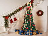 7 FT Fully Decorated Pre-lit Christmas Tree, Pop Up Artificial Xmas Tree with 200 Warm Lights Remote 00697986