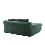 COOLMORE Chenille 2-seater lazy sofa With 5 back pillows,Comfy Sofa- Deep Seat Couch for Living W395P197931