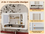 35inch Bathroom Wall Cabinet with Mirror, Wall Mounted Medicine Cabinet with Open Shelf, Mirrored N710P415335K