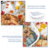 3PCS Colorful Oil Painting Pumpkin Pattern Quilt Set King Size for All Seasons Flower Fall Leaves 46542620