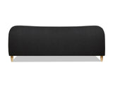 Roman Curved Headboard Upholstered Platform Bed, King, Ebony Black Boucle B2719P238212
