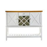 Bar cabinet Console Table with 2-Door Cabinet & 1 Drawers, Coffee Bar, Wine rack,Entryway Table with W3417P316958