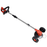 Portable Red Electric Grass Trimmer for Easy Lawn Maintenance -24V Power Weed 95712837