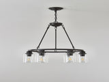 23.62'' Modern 6-Light Black Wagon Wheel Chandelier With Light For Bedroom Bathroom,Living W5008P468517