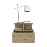 Adele Floating Nightstand with Drawer and Open Storage Shelves B200P188831