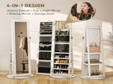 Floor standing jewelry cabinet with LED lights 47751550