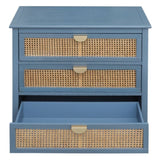 3 Drawer Cabinet,Natural rattan,American Furniture,Suitable for bedroom, living room, study W688121899
