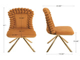 Dining Chairs Set of 2,Velvet Accent Chairs for Living Room, Vanity Chair with Gold Metal Legs, W757P281149