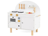 White Wooden Kids Play Kitchen with Interactive Stove & Sink, ASTM/CPSIA Compliant Pretend Cooking 58079730