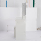 41" Large Size Left Drawer Desktop Vanity TableCushioned Stool, Extra Large Touch Control LED W3258P296790