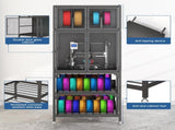 3D Printer Cabinet with Double Layer 3D Printer Filament Storage Rack, T-Shaped Filament Bar & 32200999