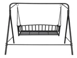 176*128*180cm Flat Top 250kg Garden Iron Swing Frame Black 76269217
