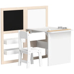 ZUN White 3 in 1 Kids Table and Chair Set 26880978