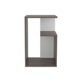 Everet 25" High 3-Tier Side Table Dark Walnut - White B200P286976