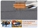 Navy Dual Person Heated Folding Camping Chair 4 Heating Zones 3 Temperature Levels, Heavy Duty 660 95735414