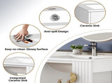 20-inch Bathroom Vanity with Ceramic Sink, Freestanding Single Vanity Set with Soft Closing Door, N710P330971K