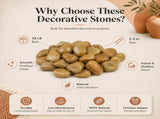 38 lbs khaki River Rocks, 2-3 inch Polished Pebbles - Decorative White Stones for Indoor/Outdoor 57501419