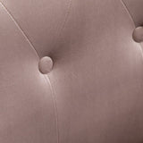 Doarnin Contemporary Silky Velvet Tufted Button Back Accent Chair, Chocolate T2574P164267