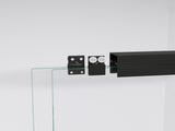 Half frameless double sliding glass shower door, SGCC certified 1/4 inch transparent tempered W2965P364895