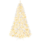 ZUN 8ft White 670 Lights Warm Color 8 Modes 2008 Branch Christmas Tree White 97518293