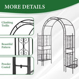 78*23*83.9 Arc Roof Double Layer Arch Courtyard Black 07528371