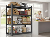 63-Inch Tall Metal Storage Shelf, 1200 LBS Weight Capacity, 4-Tier Adjustable Height Storage Rack, 89150908