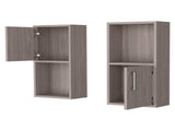 White Oak 2 Bathroom Medicine Cabinets with Open Shelf B062P175074