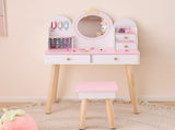White and pink crown element, MDF particleboard solid wood legs, painted and melamine laminated, 72068757
