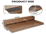 Washer Dryer Countertop with Non-slip Pads, Laundry Wood Shelf Topper with Edge, 54" Width x 27.5" W2641P446883