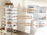 Rotating Shoe Rack Tower, 7-Tier Spinning Shoe Rack, Free Standing 360&deg Revolving Shoe Organizer, 84038263