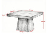 Small Farmhouse Square Dining Table, 31.5 Inch Kitchen Dinner Table Seats 4 17566406