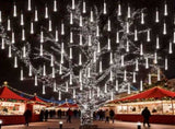 White meteor shower light, outdoor solar powered icicle light, snowflake falling rain string light, 01251433