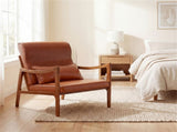 Modern Accent Chair with Rubber Wood Legs, Upholstered Lounge Armchair with Neck & Lumbar Pillow for 89834523