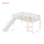 ZUN Loft Bed with Slide, Multifunctional Design, Twin 49816073