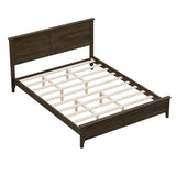 Modern Solid Wood Queen Size Platform Bed with Sturdy Wooden Slats Support,No Box Spring Needed, N701P301000E