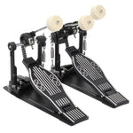 ZUN Wool Felt Hammer Double Drum Pedal Professional Double Bass Drum Pedal Black 75386905