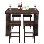 ZUN Bar Stool-Table and Chair Set of 4 Brown Gradient（Only 4 bar chairs included） 99689671